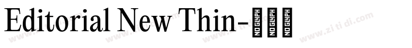 Editorial New Thin字体转换
